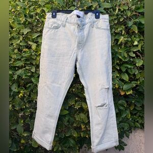 Current/elliot light wash cropped jeans